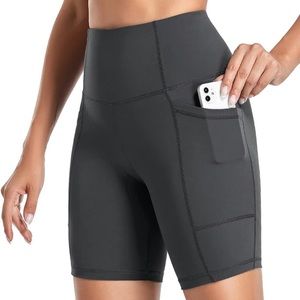 Tummy Control Yoga Shorts with Side Pocket